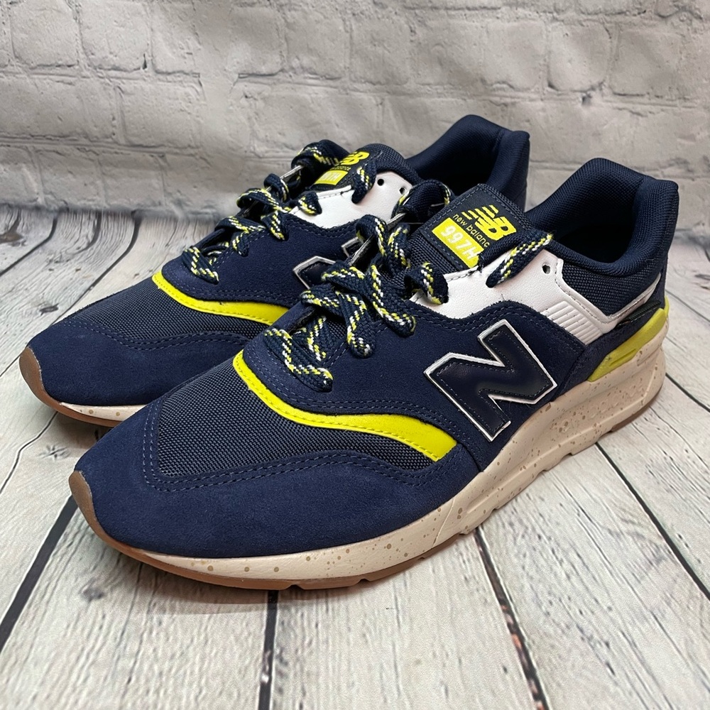 New Balance Mens 997H V1 Casual Sneaker Navy Blue Pigment Sulphur Yellow Size 12